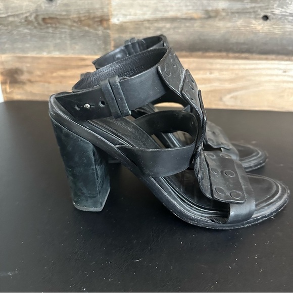 Rag & Bone Leather Gladiator Ankle Strap High Heel Sandals Black Deanne EU 38.5 - Picture 3 of 8